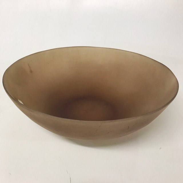 BOWL, Large Brown Resin